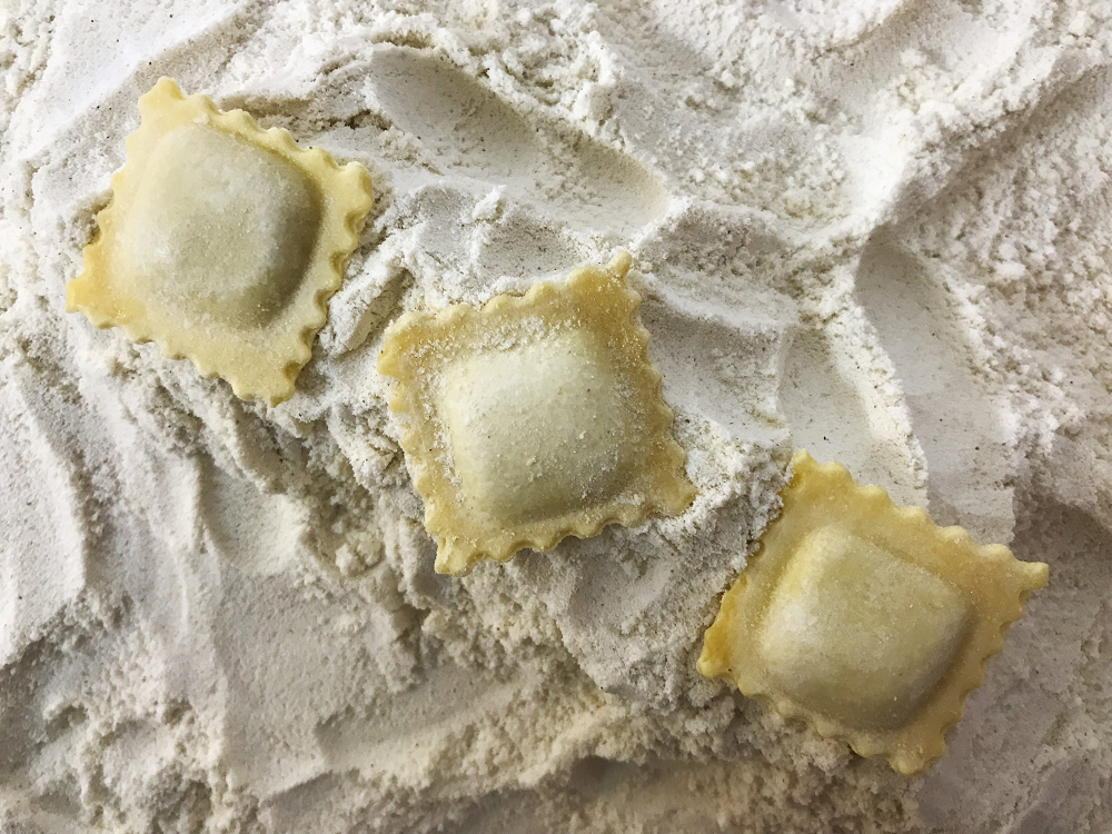 Three Mushroom Ravioli